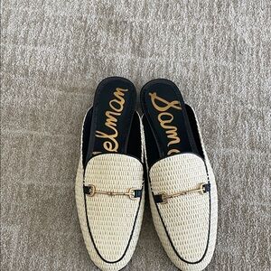 Sam Edelman Cream and Black Loafers